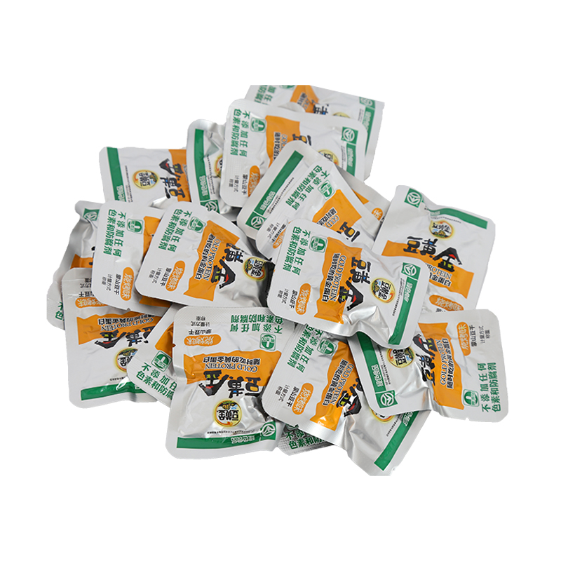 豆黄金豆干 手撕豆干500g小吃休闲烧烤味豆干零食小包装散装500g/30袋*2组 黄色